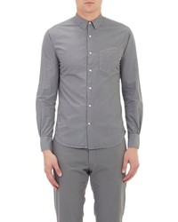 Officine Generale Lightweight Poplin Shirt Grey Size S