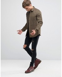 Asos Overshirt In Quilted Nylon