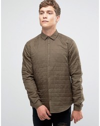 Asos Overshirt In Quilted Nylon