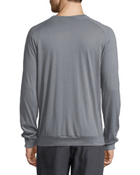 Hanro Paolo Long Sleeve Shirt Frost Gray