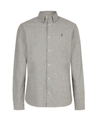 AllSaints Petrel Slim Fit Speckled Button Up Shirt