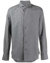 Canali Plain Cutaway Collar Shirt