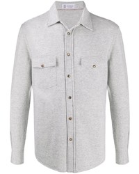 Brunello Cucinelli Pointed Toe Knitted Shirt
