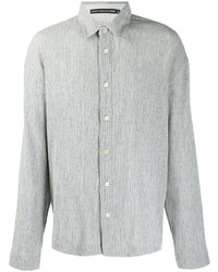 Issey Miyake Men Ribbed Oversized Button Shirt
