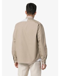 Portvel Ribbon Detail Contrast Panel Shirt