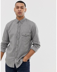 J.Crew Mercantile Slim Fit Brushed Twill Shirt In Charcoal Marl