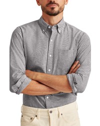 Bonobos Slim Fit Stretch Oxford Shirt In Solid Oxford Charcoal At Nordstrom