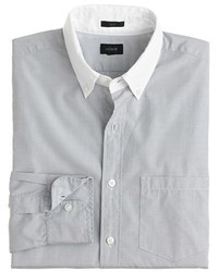 J.Crew Slim Secret Wash White Collar Shirt In End On End Cotton