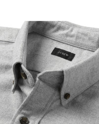 J.Crew Suede Patch Cotton Flannel Shirt