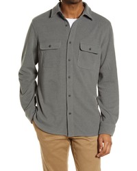 Treasure & Bond Trim Fit Stretch Overshirt In Grey Cobble At Nordstrom