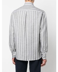 Brunello Cucinelli Vertical Stripe Long Sleeve Shirt