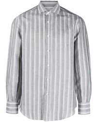 Brunello Cucinelli Vertical Stripe Long Sleeve Shirt
