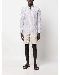 Borrelli Vertical Stripe Pattern Cotton Shirt