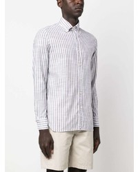 Borrelli Vertical Stripe Pattern Cotton Shirt
