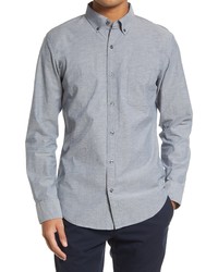 Bonobos Washed Button Up Shirt In Neppy Solid Gasoline At Nordstrom