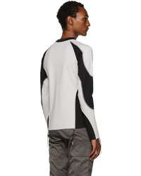 Heliot Emil Black Gray Metamorphic Long Sleeve T Shirt