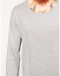 Asos Brand Long Sleeve T Shirt With Scoop Neck
