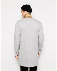 Asos Brand Super Longline Long Sleeve T Shirt
