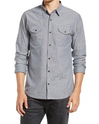Roark Classic Fit Organic Cotton Blend Button Up Shirt