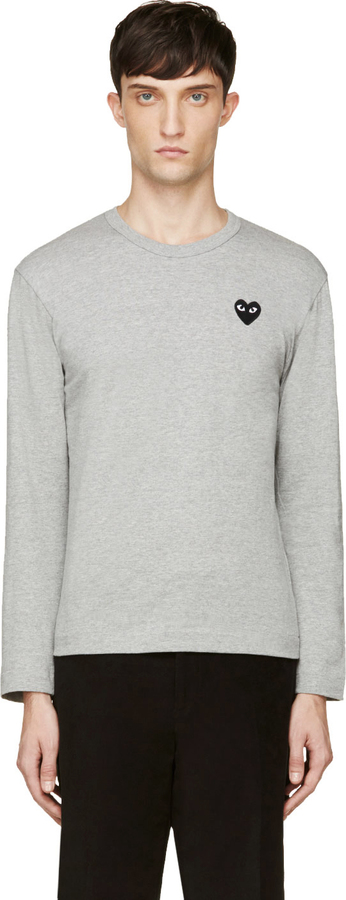 comme des garcons grey long sleeve