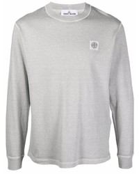 Stone Island Compass Patch Long Sleeved T Shirt