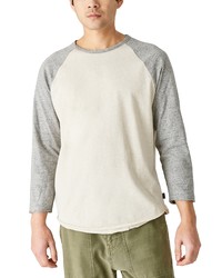 Lucky Brand Cotton Baseball Tee In Grey Heather Multi At Nordstrom