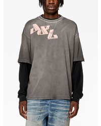 Diesel Distressed Layered Long Sleeve T Shirt