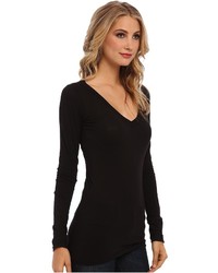 LAmade Fitted V Neck Tee Long Sleeve Pullover