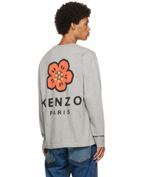 Kenzo Gray Boke Flower Long Sleeve T Shirt