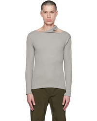 Y/Project Gray Double Collar Long Sleeve T Shirt