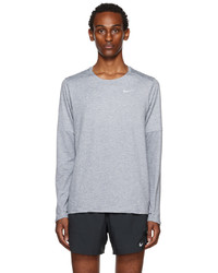 Nike Gray Dri Fit Long Sleeve T Shirt