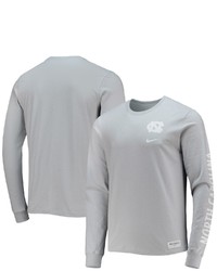Nike Gray North Carolina Tar Heels 2 Hit Long Sleeve T Shirt At Nordstrom
