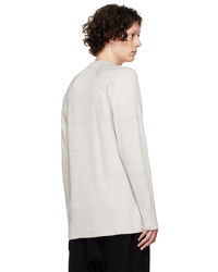 Byborre Gray Organic Cotton Long Sleeve T Shirt