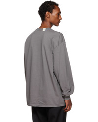 N. Hoolywood Gray Patch Long Sleeve T Shirt