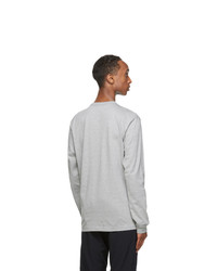Comme des Garcons Homme Grey Logo Long Sleeve T Shirt
