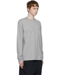 Comme des Garcons Homme Grey Logo Pocket Long Sleeve T Shirt