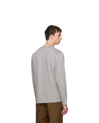 Acne Studios Grey Long Sleeve Nash Face T Shirt