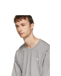 Acne Studios Grey Long Sleeve Nash Face T Shirt