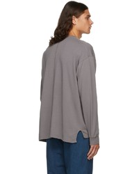 Nanamica Grey Long Sleeve Pocket T Shirt