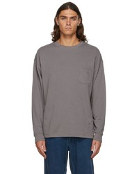 Nanamica Grey Long Sleeve Pocket T Shirt