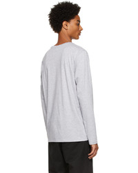 Lacoste Grey Pima Cotton Long Sleeve T Shirt
