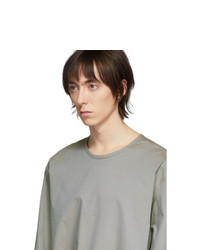 Lemaire Grey Poplin Long Sleeve T Shirt