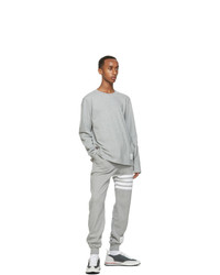 Thom Browne Grey Relaxed Fit Long Sleeve T Shirt