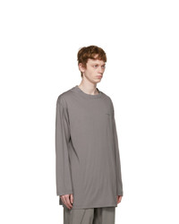 A-Cold-Wall* Grey Reversed Seam Long Sleeve T Shirt