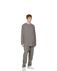 A-Cold-Wall* Grey Reversed Seam Long Sleeve T Shirt