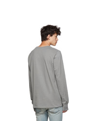 Helmut Lang Grey Standard Long Sleeve T Shirt