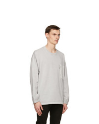 Levis Grey Utility Pocket Long Sleeve T Shirt