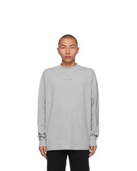 1017 Alyx 9Sm Grey Visual Logo Long Sleeve T Shirt