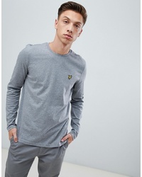 Lyle & Scott Long Sleeve Logo T Shirt In Grey