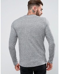 Asos Long Sleeve T Shirt In Heavyweight Twisted Jersey With Curve Hem